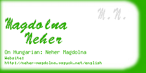 magdolna neher business card